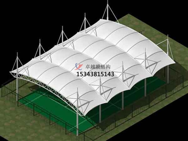阜阳篮球场膜结构罩棚【设计施工】